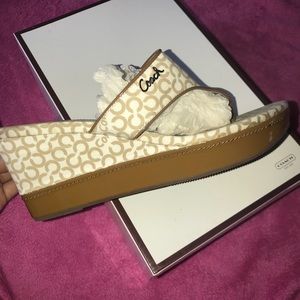Coach Sandals! Brand new wedge thong sandals 👡